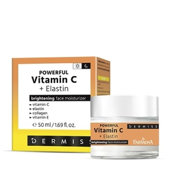 Выравнивающий тон увлажняющий крем для лица с витамином С и эластином DERMISS,   50мл