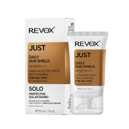 Солнцезащитный крем-флюид для жирной кожи JUST DAILY SUN SHIELD UVA+UVB SPF50+ REVOX B77,  30мл