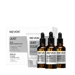 Набор  для тусклой кожи лица JUST SKIN BRIGHTENING SET  REVOX B77 (3 сыворотки для лица + снятие макияжа), 4*30 ML