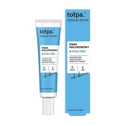 Увлажняющий крем для лица гиалуроновая кислота + масло CBD TOLPA CLINICAL BOOST,  40мл